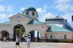 Port Zante, terminal de navios-cruzeiro em Basseterre, capital da ilha de St. Kitts - Caribe
